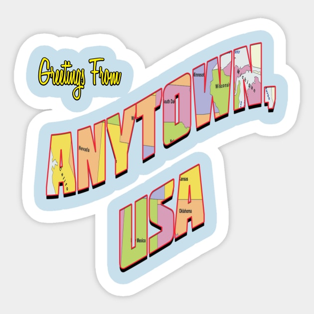 Anytown, USA Logo Sticker by anytownUSA